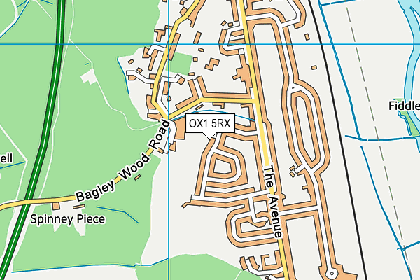 OX1 5RX map - OS VectorMap District (Ordnance Survey)