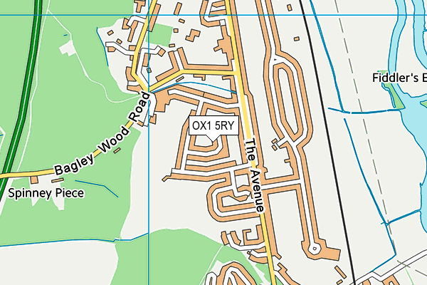 OX1 5RY map - OS VectorMap District (Ordnance Survey)