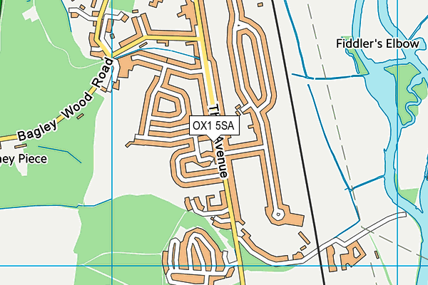 OX1 5SA map - OS VectorMap District (Ordnance Survey)