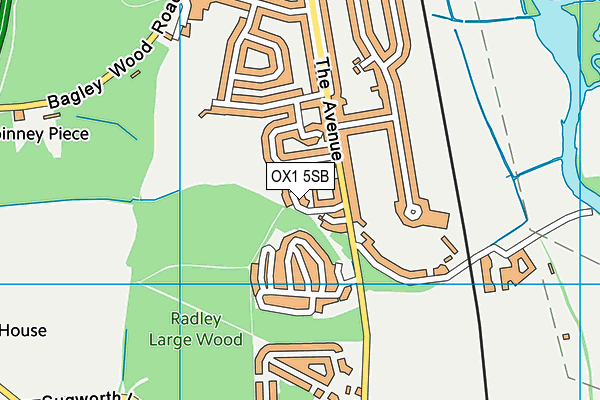 OX1 5SB map - OS VectorMap District (Ordnance Survey)