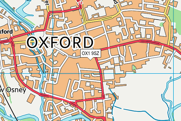OX1 9SZ map - OS VectorMap District (Ordnance Survey)