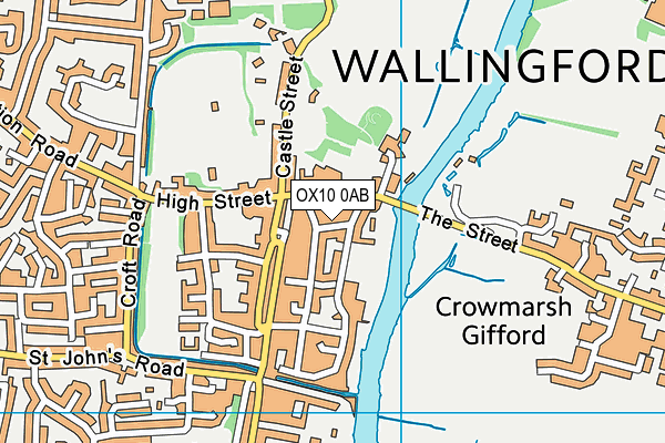 OX10 0AB map - OS VectorMap District (Ordnance Survey)