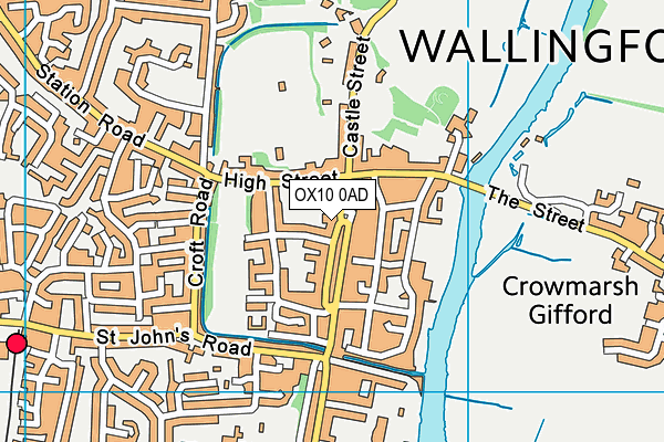 OX10 0AD map - OS VectorMap District (Ordnance Survey)