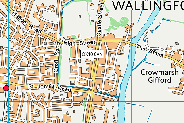 OX10 0AN map - OS VectorMap District (Ordnance Survey)