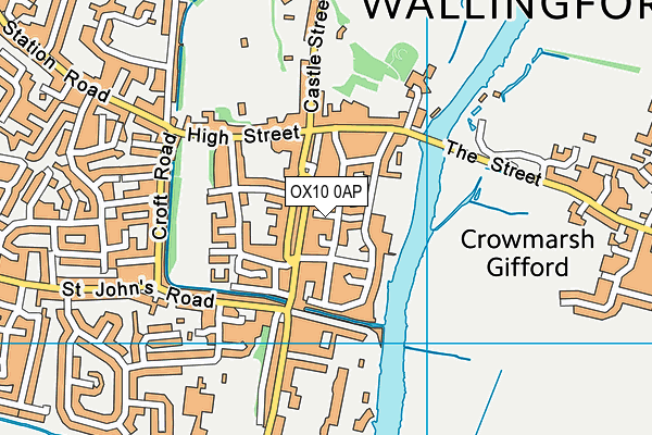 OX10 0AP map - OS VectorMap District (Ordnance Survey)