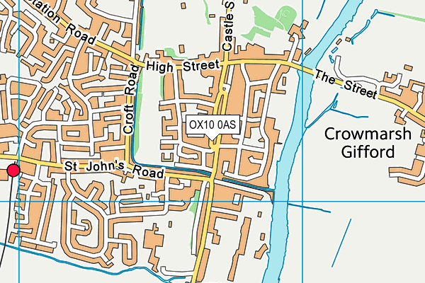 OX10 0AS map - OS VectorMap District (Ordnance Survey)