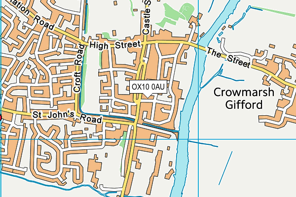 OX10 0AU map - OS VectorMap District (Ordnance Survey)