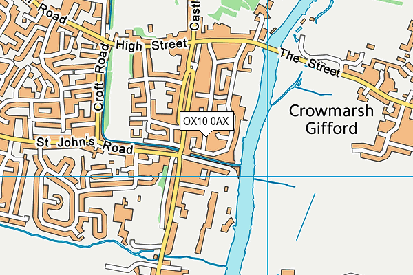 OX10 0AX map - OS VectorMap District (Ordnance Survey)