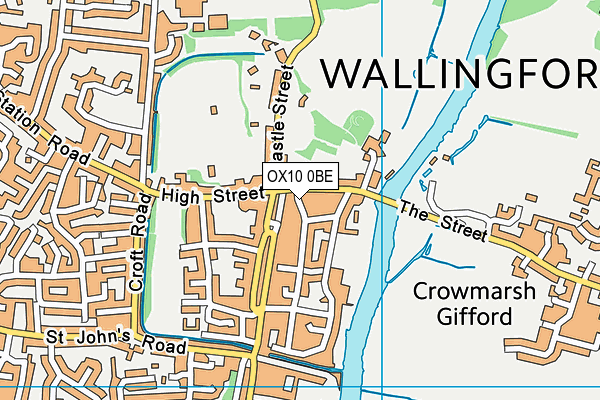 OX10 0BE map - OS VectorMap District (Ordnance Survey)