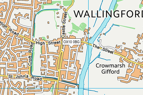 OX10 0BG map - OS VectorMap District (Ordnance Survey)