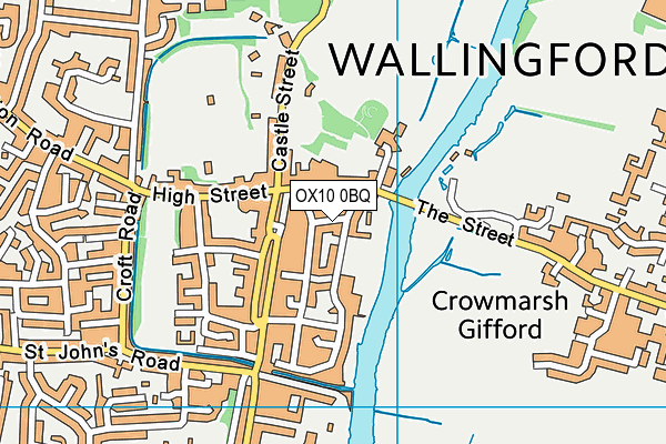 OX10 0BQ map - OS VectorMap District (Ordnance Survey)