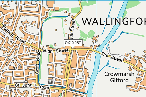 OX10 0BT map - OS VectorMap District (Ordnance Survey)