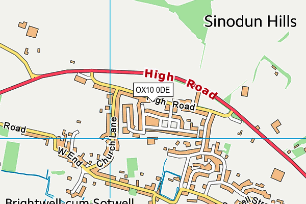 OX10 0DE map - OS VectorMap District (Ordnance Survey)