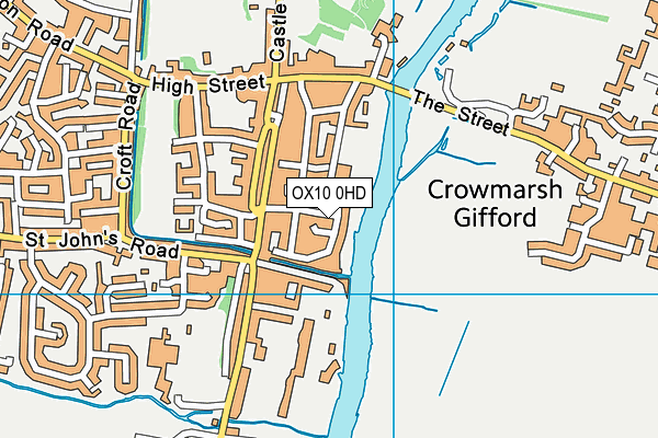 OX10 0HD map - OS VectorMap District (Ordnance Survey)