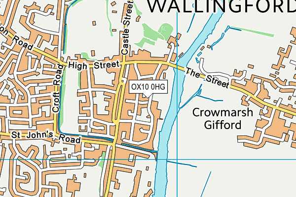 OX10 0HG map - OS VectorMap District (Ordnance Survey)