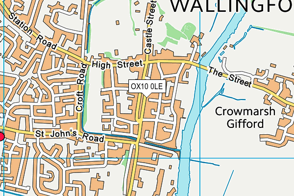 OX10 0LE map - OS VectorMap District (Ordnance Survey)