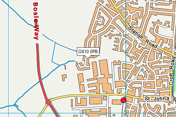 OX10 0PB map - OS VectorMap District (Ordnance Survey)