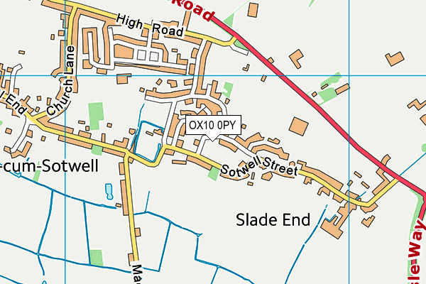 OX10 0PY map - OS VectorMap District (Ordnance Survey)