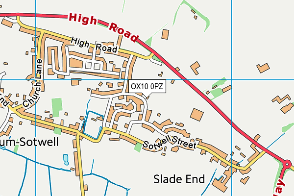 OX10 0PZ map - OS VectorMap District (Ordnance Survey)