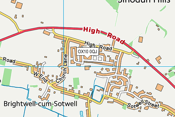 OX10 0QJ map - OS VectorMap District (Ordnance Survey)