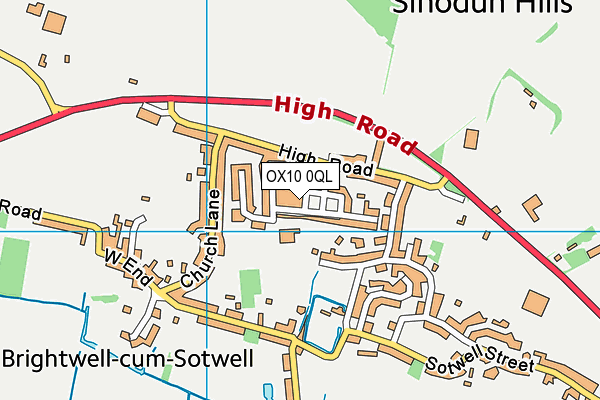 OX10 0QL map - OS VectorMap District (Ordnance Survey)