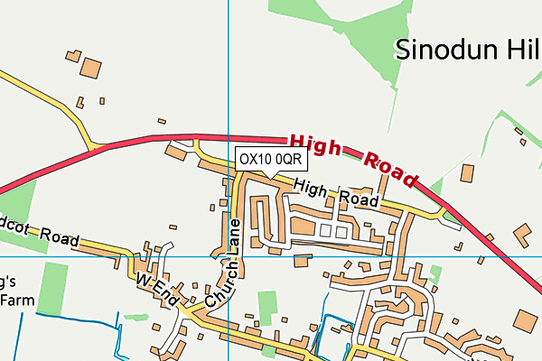 OX10 0QR map - OS VectorMap District (Ordnance Survey)