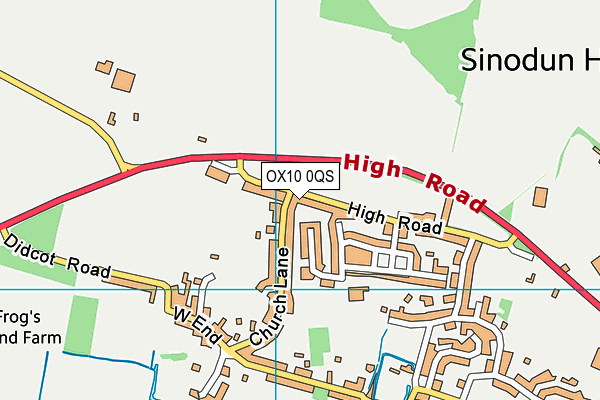 OX10 0QS map - OS VectorMap District (Ordnance Survey)