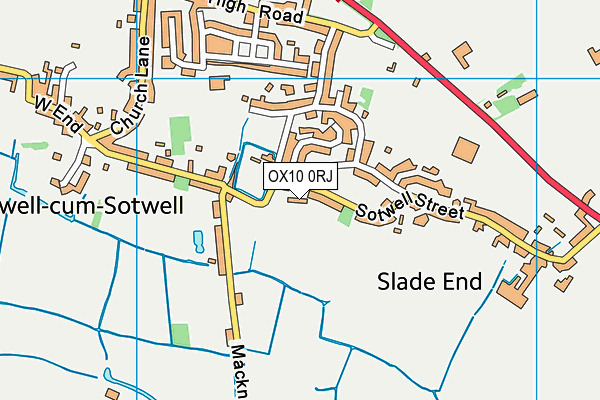 OX10 0RJ map - OS VectorMap District (Ordnance Survey)