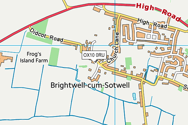 OX10 0RU map - OS VectorMap District (Ordnance Survey)