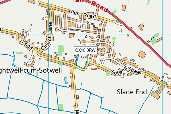 OX10 0RW map - OS VectorMap District (Ordnance Survey)