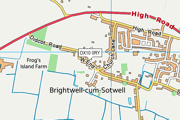 OX10 0RY map - OS VectorMap District (Ordnance Survey)