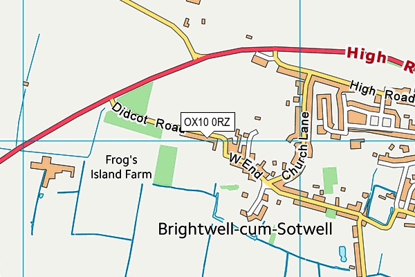 OX10 0RZ map - OS VectorMap District (Ordnance Survey)