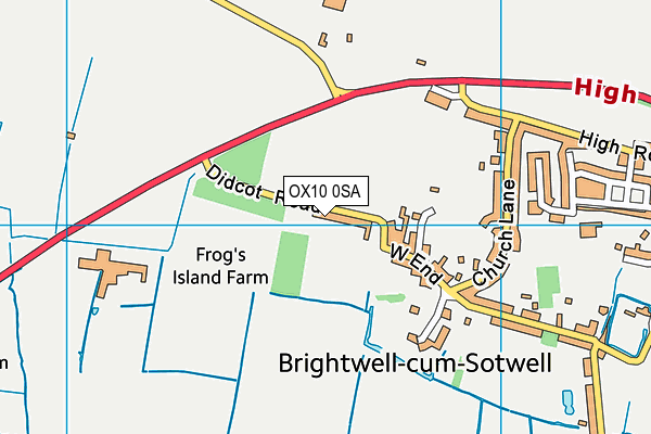 OX10 0SA map - OS VectorMap District (Ordnance Survey)