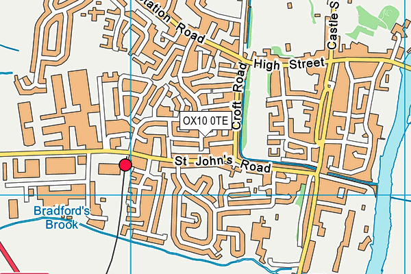 OX10 0TE map - OS VectorMap District (Ordnance Survey)