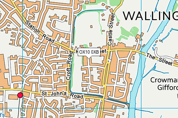 OX10 0XB map - OS VectorMap District (Ordnance Survey)