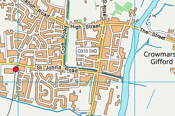 OX10 0XD map - OS VectorMap District (Ordnance Survey)