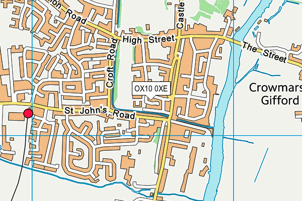 OX10 0XE map - OS VectorMap District (Ordnance Survey)