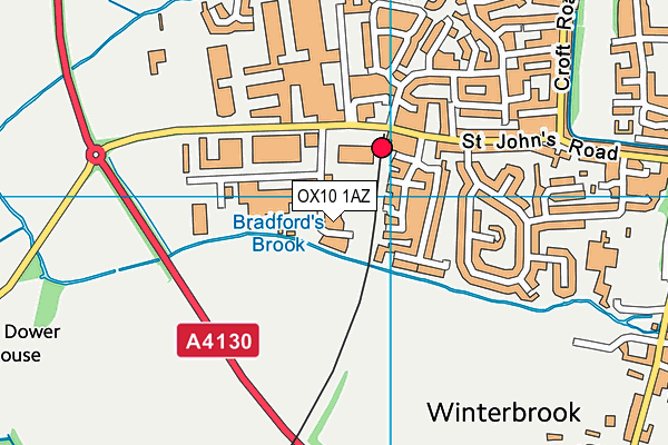 OX10 1AZ map - OS VectorMap District (Ordnance Survey)