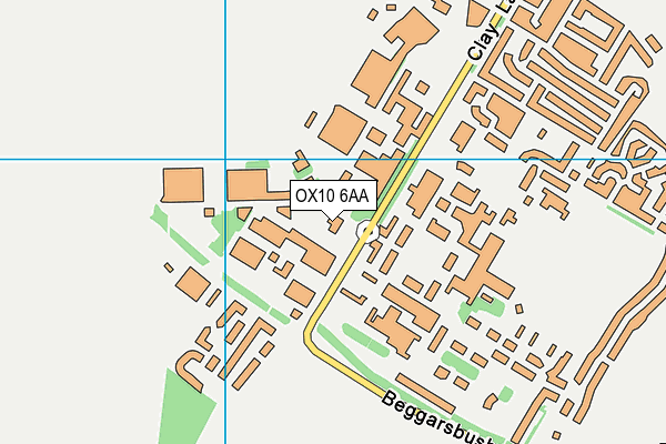 Raf Benson map (OX10 6AA) - OS VectorMap District (Ordnance Survey)