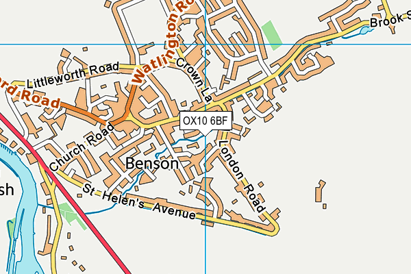 OX10 6BF map - OS VectorMap District (Ordnance Survey)