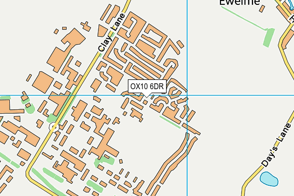 OX10 6DR map - OS VectorMap District (Ordnance Survey)