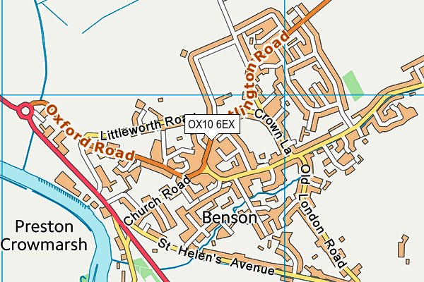 OX10 6EX map - OS VectorMap District (Ordnance Survey)