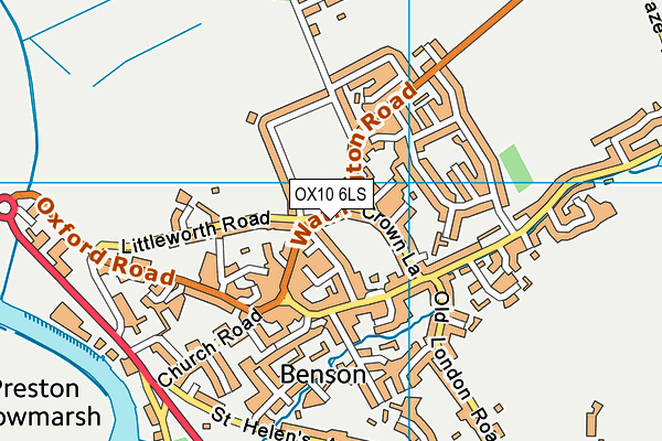 OX10 6LS map - OS VectorMap District (Ordnance Survey)