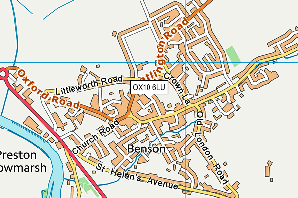 OX10 6LU map - OS VectorMap District (Ordnance Survey)