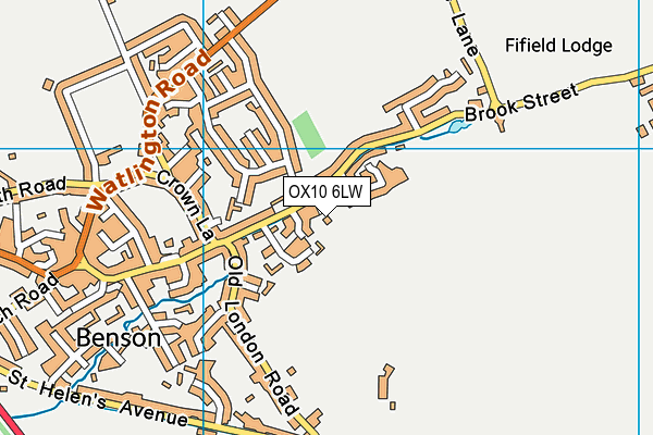 OX10 6LW map - OS VectorMap District (Ordnance Survey)