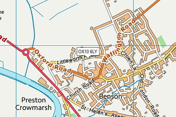 OX10 6LY map - OS VectorMap District (Ordnance Survey)