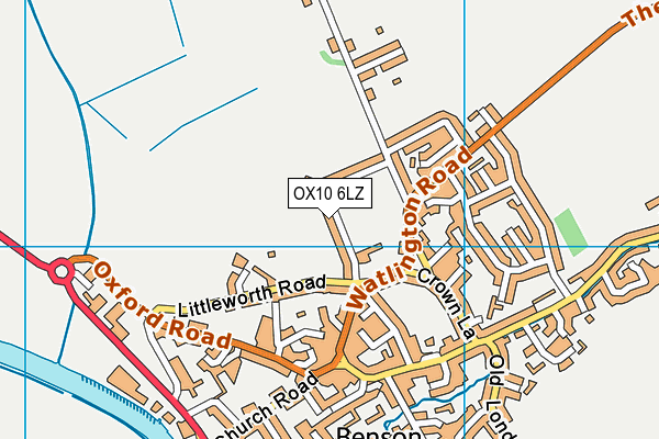 Sunnyside Recreation Ground map (OX10 6LZ) - OS VectorMap District (Ordnance Survey)