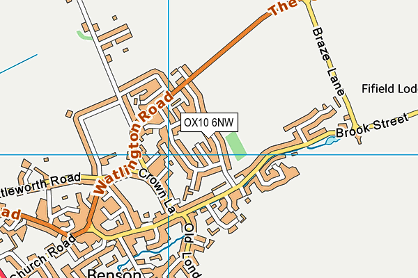 OX10 6NW map - OS VectorMap District (Ordnance Survey)