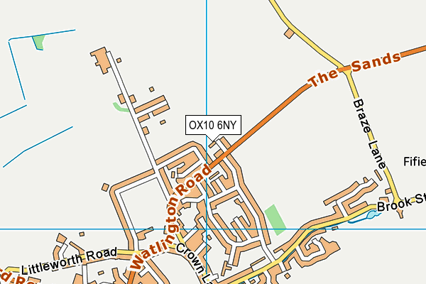 OX10 6NY map - OS VectorMap District (Ordnance Survey)