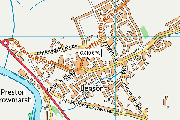 OX10 6PA map - OS VectorMap District (Ordnance Survey)